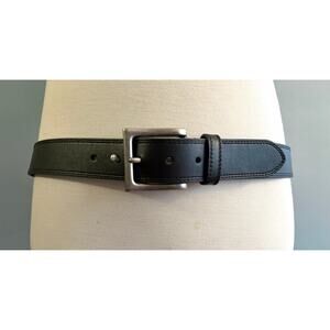 Black Genuine Leather Belt Mens sz 42
